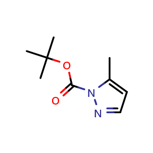 Chemical structure of tert-Butyl 5-methyl-1H-pyrazole-1-carboxylate , CAS 1001096-26-9, AChemBlock AD288524