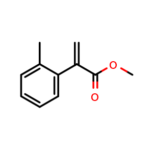 Chemical structure of Methyl 2-(o-tolyl)acrylate , CAS 127560-52-5, AChemBlock AD288529