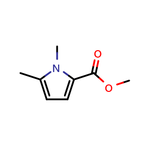 Chemical structure of Methyl 1,5-Dimethyl-1H-pyrrole-2-carboxylate , CAS 73476-31-0, AChemBlock AD288532