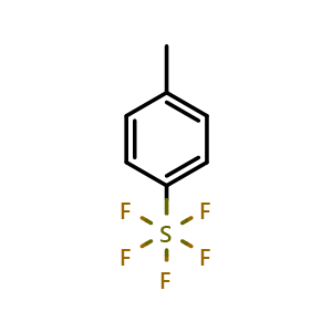 Chemical structure of p-Tolylsulfur Pentafluoride , CAS 203126-21-0, AChemBlock AD288534