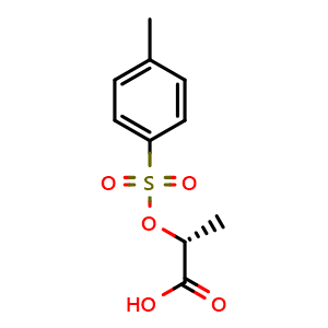 Chemical structure of (R)-2-(Tosyloxy)propanoic acid , CAS 130368-69-3, AChemBlock AD288537
