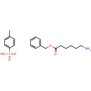 Chemical structure of 6-Aminohexanoic acid benzyl ester p-methylphenylsulfonic acid , CAS 5514-99-8, AChemBlock AD288539