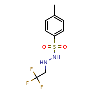 Chemical structure of 4-Methyl-N'-(2,2,2-trifluoroethyl)benzenesulfonohydrazide , CAS 2761593-40-0, AChemBlock AD288541