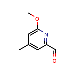 Chemical structure of 6-Methoxy-4-methylpicolinaldehyde , CAS 1256788-10-9, AChemBlock AD288575