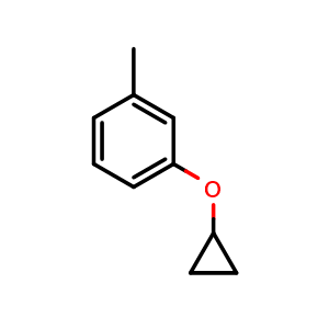 Chemical structure of 1-cyclopropoxy-3-methylbenzene , CAS 18928-87-5, AChemBlock AD288585