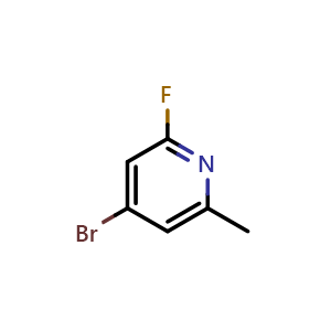 Chemical structure of 4-Bromo-2-fluoro-6-methylpyridine , CAS 1227565-50-5, AChemBlock AD288590
