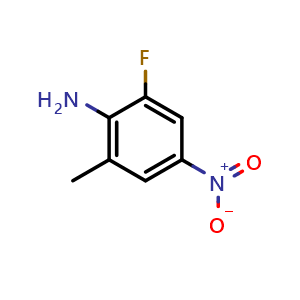 Chemical structure of 2-Fluoro-6-methyl-4-nitroaniline , CAS 1426805-91-5, AChemBlock AD288594