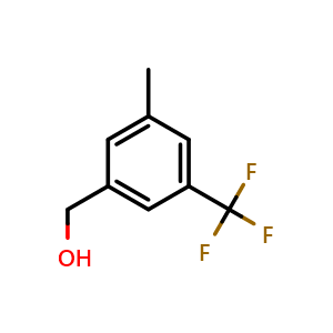 Chemical structure of 3-Methyl-5-(trifluoromethyl)benzyl alcohol , CAS 116070-38-3, AChemBlock AD288601