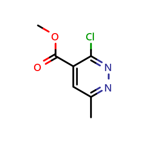 Chemical structure of Methyl 3-chloro-6-methylpyridazine-4-carboxylate , CAS 1824145-03-0, AChemBlock AD288605