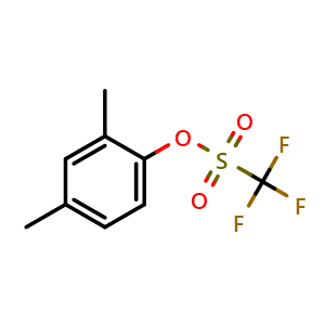 Chemical structure of 2,4-Dimethylphenyl trifluoromethanesulfonate , CAS 87241-52-9, AChemBlock AD288613