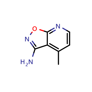 Chemical structure of 4-Methylisoxazolo[5,4-b]pyridin-3-amine , CAS 1226292-50-7, AChemBlock AD288632