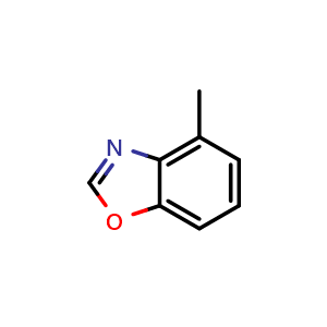 Chemical structure of 4-Methylbenzo[d]oxazole , CAS 107165-67-3, AChemBlock AD288633