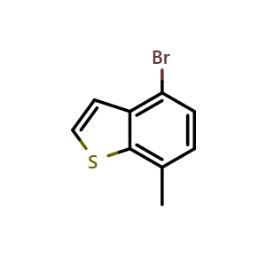 Chemical structure of 4-Bromo-7-methylbenzo[b]thiophene , CAS 87924-78-5, AChemBlock AD288636