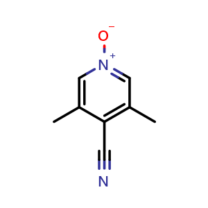 Chemical structure of 4-cyano-3,5-dimethylpyridine 1-oxide , CAS 959088-57-4, AChemBlock AD288637