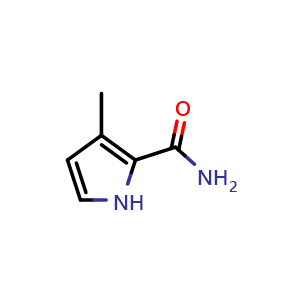 Chemical structure of 3-Methyl-1H-pyrrole-2-carboxamide , CAS 1935854-24-2, AChemBlock AD288656