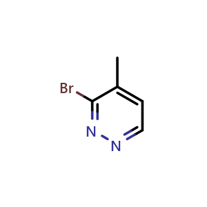 Chemical structure of 3-Bromo-4-methylpyridazine , CAS 1416373-61-9, AChemBlock AD288661