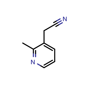 Chemical structure of (2-Methylpyridin-3-yl)acetonitrile , CAS 101166-73-8, AChemBlock AD288673