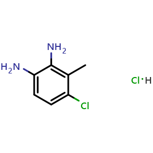 Chemical structure of 4-Chloro-3-methylbenzene-1,2-diamine hydrochloride , CAS 1087743-89-2, AChemBlock AD288679