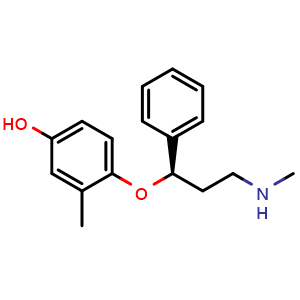 Chemical structure of 4-Hydroxyatomoxetine , CAS 435293-66-6, AChemBlock AD288686