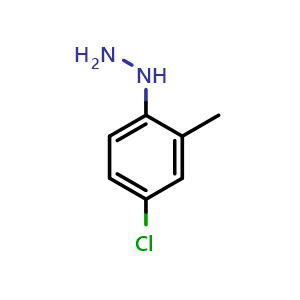Chemical structure of 1-(4-Chloro-2-methylphenyl)hydrazine , CAS 58791-94-9, AChemBlock AD288692