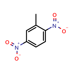 Chemical structure of 2-Methyl-1,4-dinitrobenzene , CAS 619-15-8, AChemBlock AD288701
