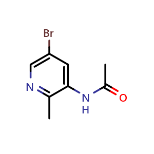 Chemical structure of N-(5-Bromo-2-methylpyridin-3-yl)acetamide , CAS 1301214-71-0, AChemBlock AD288704
