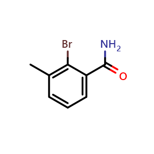 Chemical structure of 2-Bromo-3-methylbenzamide , CAS 101421-85-6, AChemBlock AD288739