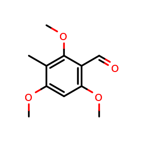 Chemical structure of 2,4,6-Trimethoxy-3-methylbenzaldehyde , CAS 81574-58-5, AChemBlock AD288744
