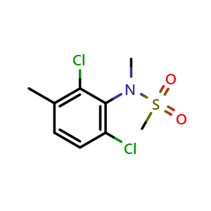 Chemical structure of N-(2,6-Dichloro-3-methylphenyl)-N-methylmethanesulfonamide , CAS 2208822-93-7, AChemBlock AD288748