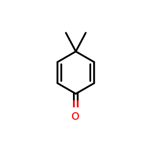 Chemical structure of 4,4-Dimethylcyclohexa-2,5-dien-1-one , CAS 1073-14-9, AChemBlock AD288774
