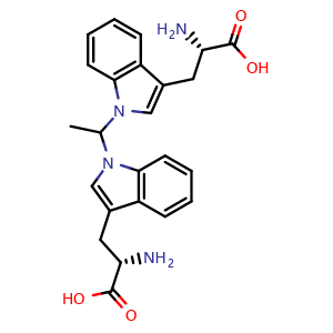 Chemical structure of 1,1′-Ethylidenebis[L-tryptophan] , CAS 132685-02-0, AChemBlock AD288788