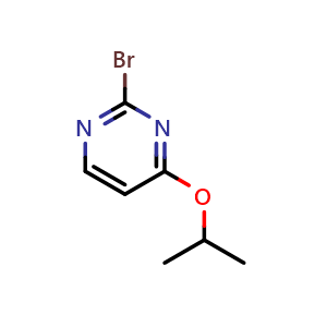 Chemical structure of 2-bromo-4-isopropoxypyrimidine , CAS 1209459-08-4, AChemBlock AD288805