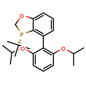 Chemical structure of (S)-3-(tert-Butyl)-4-(2,6-diisopropoxyphenyl)-2,3-dihydrobenzo[d][1,3]oxaphosphole , CAS 2448341-44-2, AChemBlock AD288813
