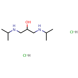 Chemical structure of 1,3-Bis(isopropylamino)propan-2-ol dihydrochloride , CAS 73313-36-7, AChemBlock AD288819
