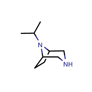 Chemical structure of 8-Isopropyl-3,8-diazabicyclo[3.2.1]octane , CAS 1195064-96-0, AChemBlock AD288821