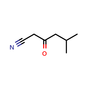 Chemical structure of 5-Methyl-3-oxohexanenitrile , CAS 64373-43-9, AChemBlock AD288837