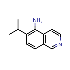 Chemical structure of 6-(1-Methylethyl)-5-isoquinolinamine , CAS 949109-39-1, AChemBlock AD288852