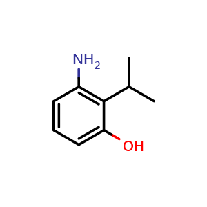 Chemical structure of 3-Amino-2-isopropylphenol , CAS 1243386-07-3, AChemBlock AD288853