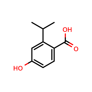 Chemical structure of 4-hydroxy-2-isopropylbenzoic acid , CAS 1243289-51-1, AChemBlock AD288855