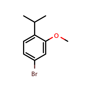 Chemical structure of 4-bromo-1-isopropyl-2-methoxybenzene , CAS 1369775-86-9, AChemBlock AD288860