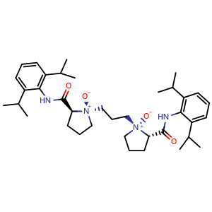 Chemical structure of (1R,1'R,2S,2'S)-1,1'-(Propane-1,3-diyl)bis[2-[(2,6-diisopropylphenyl)carbamoyl]pyrrolidine 1-oxide] , CAS 945564-85-2, AChemBlock AD288861