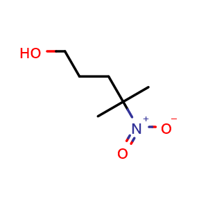 Chemical structure of 4-Methyl-4-nitropentan-1-ol , CAS 5215-92-9, AChemBlock AD288882
