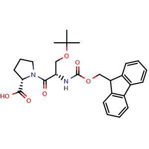 Chemical structure of Fmoc-Ser(tBu)-Pro-OH , CAS 143038-46-4, AChemBlock AD288896