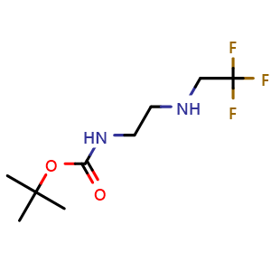 Chemical structure of N1-Boc-N2-(2,2,2-trifluoroethyl)ethane-1,2-diamine , CAS 1190890-14-2, AChemBlock AD288903