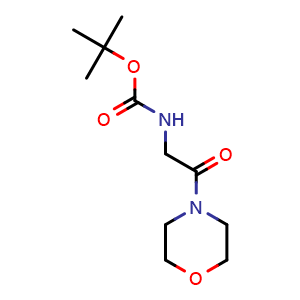 Chemical structure of tert-Butyl N-(2-Morpholino-2-oxoethyl)carbamate , CAS 114703-81-0, AChemBlock AD288914