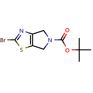 Chemical structure of 5-Boc-2-bromo-5,6-dihydro-4H-pyrrolo[3,4-d]thiazole , CAS 365996-63-0, AChemBlock AD288986
