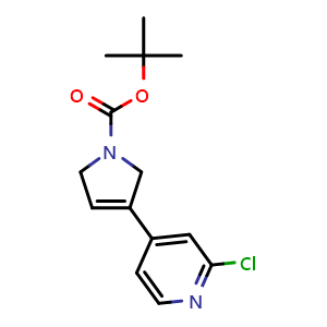 Chemical structure of tert-Butyl 3-(2-chloropyridin-4-yl)-2,5-dihydro-1H-pyrrole-1-carboxylate , CAS 2991092-26-1, AChemBlock AD288995