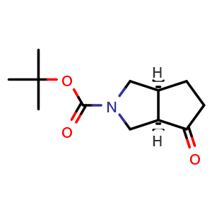 Chemical structure of (3aR,6aS)-2-Boc-hexahydrocyclopenta[c]pyrrol-4(2H)-one , CAS 1351143-94-6, AChemBlock AD289021