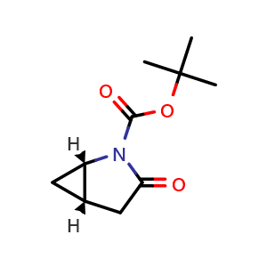 Chemical structure of tert-butyl (1S,5S)-3-oxo-2-azabicyclo[3.1.0]hexane-2-carboxylate , CAS 1449741-54-1, AChemBlock AD289031