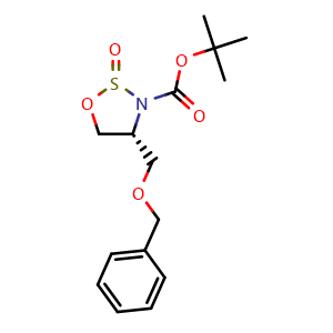 Chemical structure of (4R)-4-[(Benzyloxy)methyl]-3-Boc-1,2,3-oxathiazolidine 2-oxide , CAS 2476729-50-5, AChemBlock AD289033